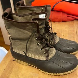 LL Bean Boots waxed cotton size 10